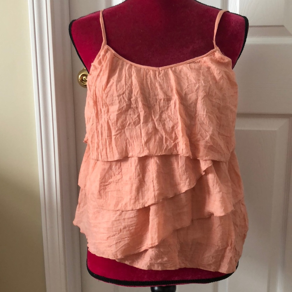 Multi layered cotton coral layering tank